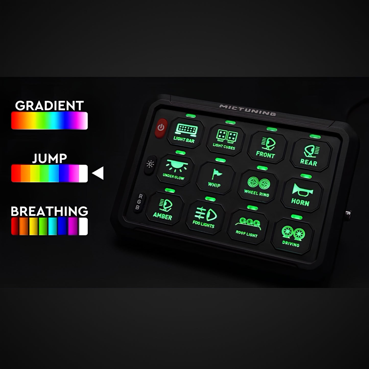 MICTUNING P1B RGB Switch Panel (12 Switch)