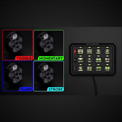 MICTUNING P1B RGB Switch Panel (12 Switch)